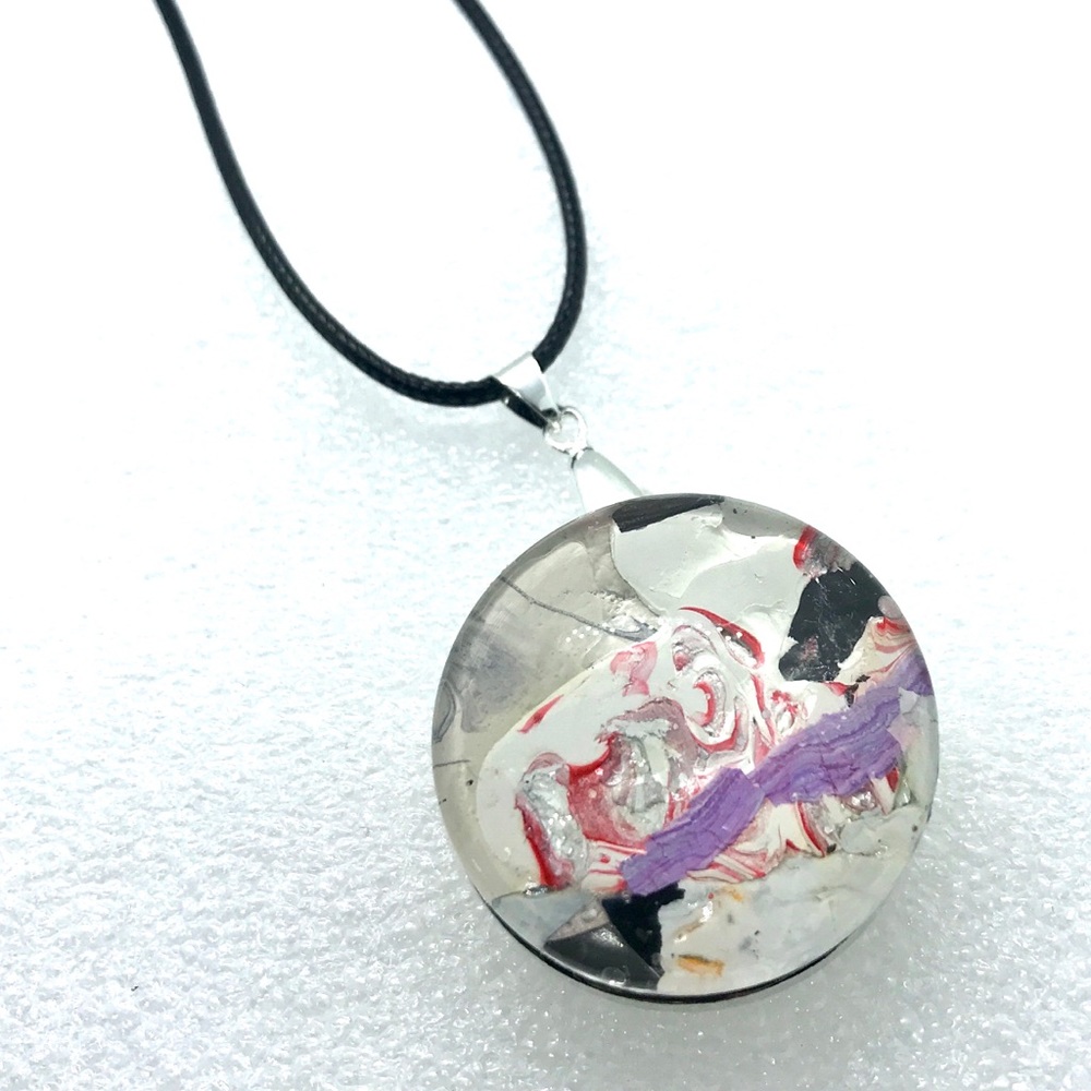 Statement Snap pendant with handmade 30mm snap SJ30 simple round StyleDot